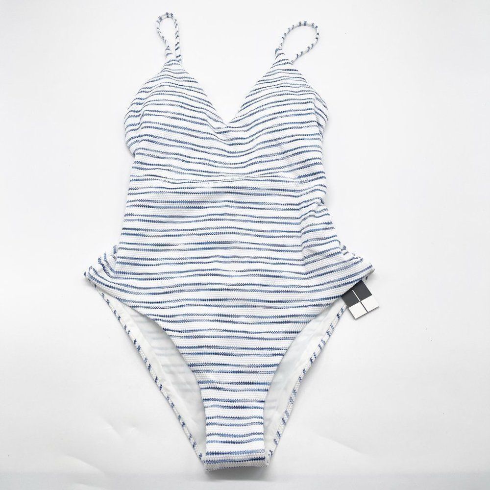 DOLCE VITA White Striped One Piece Swim